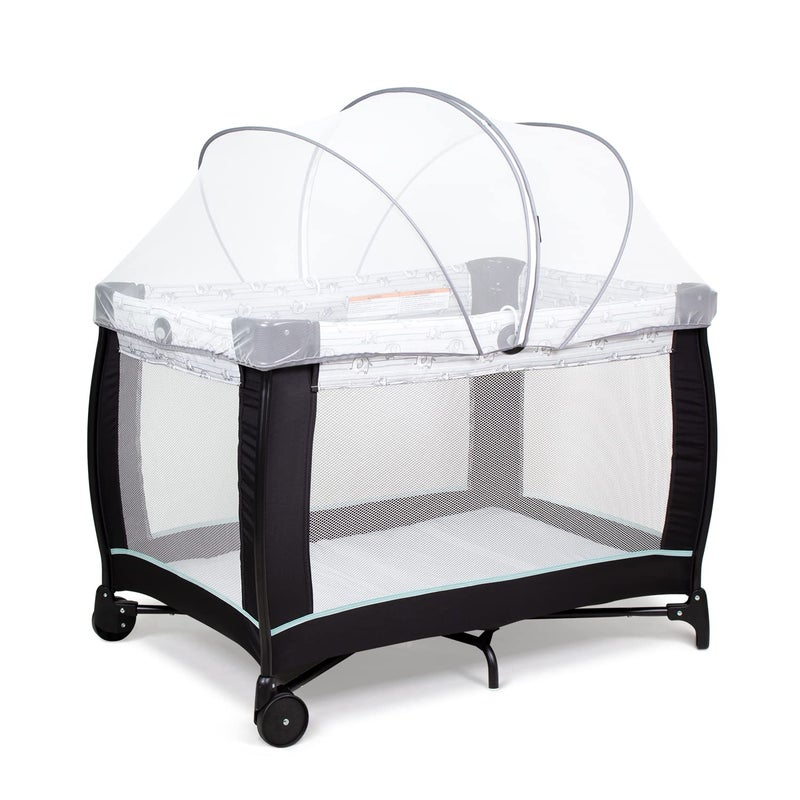 Beberoad Love Portable Playard Cover – Breathable Mosquito Net with 2-Way Zipper for Travel Cribs & Playpens (White) - Image 1